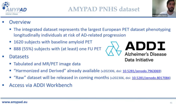 ADDI Autumn Learning series features talk on AMYPAD dataset
