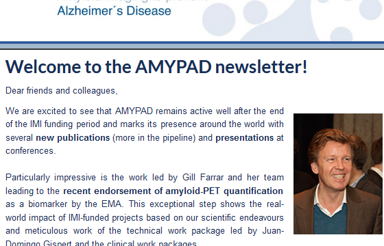 Welcome to the 25th issue of the AMYPAD Newsletter